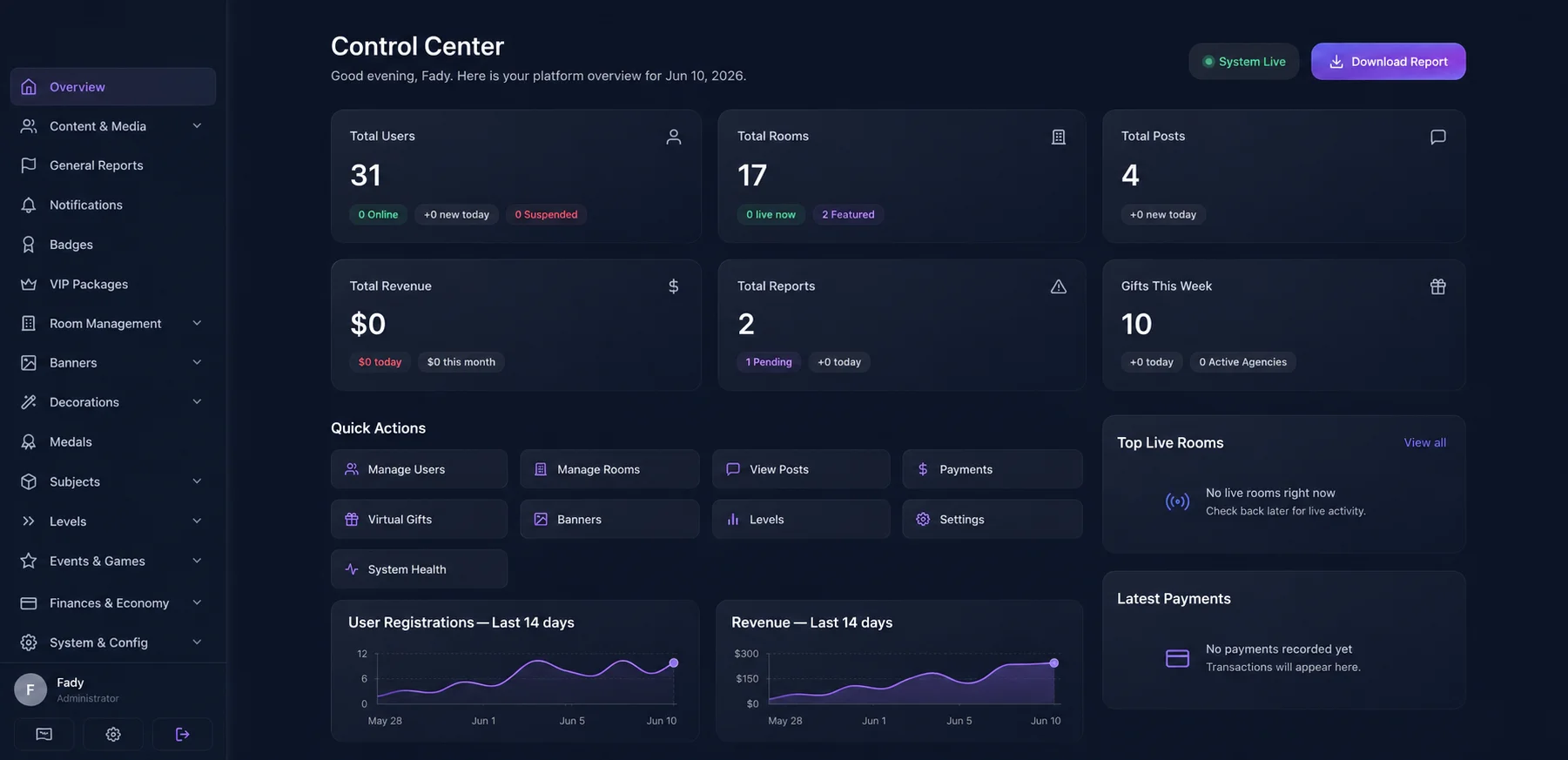 Admin Dashboard